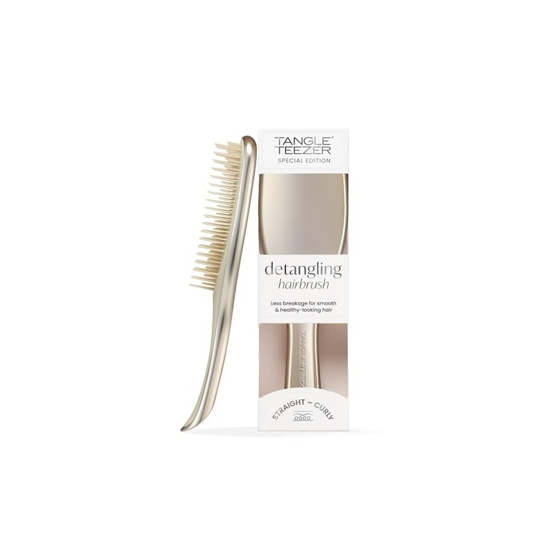 Tangle Teezer Chrome Ultimate Detangler Brush, Straight to Curly, Gold