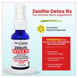 Nano Lightning Nutraceuticals Zeolite Detox Rx Zeolite Detox Nanotechnology Detox Supplement, Unmatched Purity, Superior Absorption Supplements, Blushwood Seed Extract