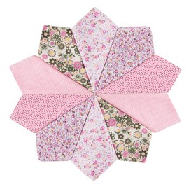 HOULIFE Women's Flower Handkerchiefs Pure Cotton Pink Handkerchiefs for Everyday Use 5/10 Pieces 36 x 36 cm Mother's Day Gift - multicoloured