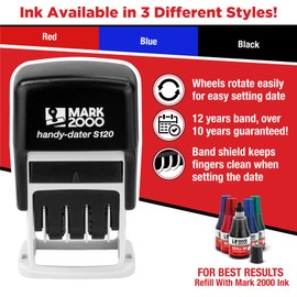 Mark 2000 - S120 Self-Inking Date Stamp - Red Color