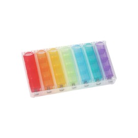 Organizador de Pastillas Portátil 7 Días, 28 Compartimentos, Apertura Rápida con Resorte, Ideal para Medicamentos, Vitaminas y Viajes