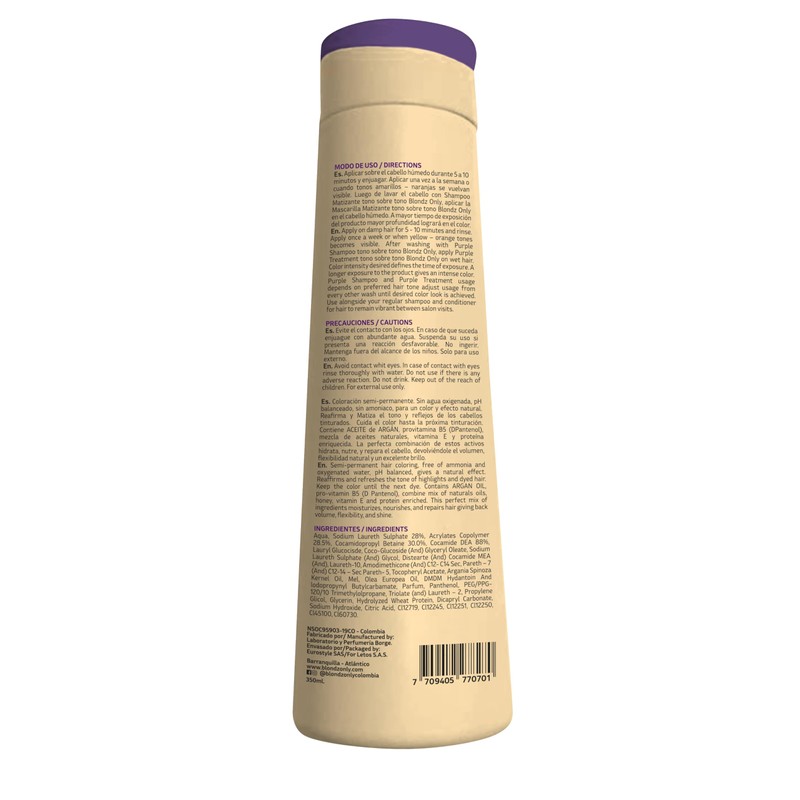 Blondz Only Hair Purple Toning Shampoo| Eliminates Brassiness | Neutralizes