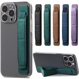 Ephoou Phone Strap Grip, Wrist Band Telescopic Phone Finger Strap Stand, Universal Finger Kickstand for Most Smartphone (Green)