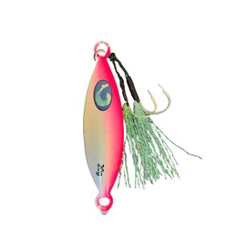2 Pack - Slow Pitch Jig, Micro Size, Multicolor Teardrop Shape (Pink Back Full Glow, 20g)