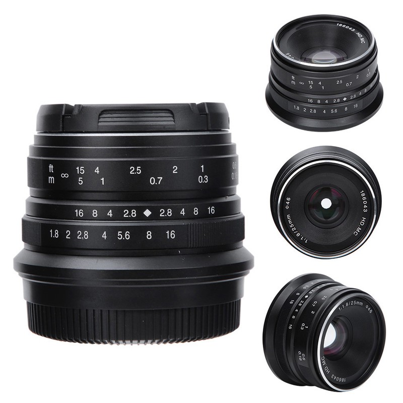 25mm F1.8 Manual Focus Lens for Fuji FX Mount Black