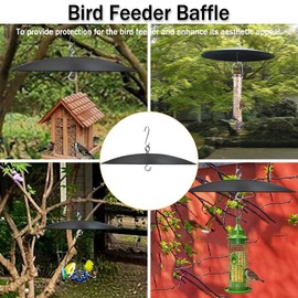 Bird Feeder Baffle, Guard for Bird Houses or Bird Feeder,13 inch Metal Hanging Baffle Weather Guard for Bird Feeding Station Pole or Hanging Bird Feeders…
