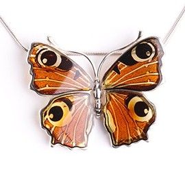 MyBernstein Amber Pendant Butterfly (Amber Jewellery 10203), Silver amber Silver, Amber
