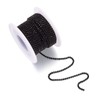 PandaHall 10 Yards Crystal Rhinestone Cup Chains 2mm Black Trimming