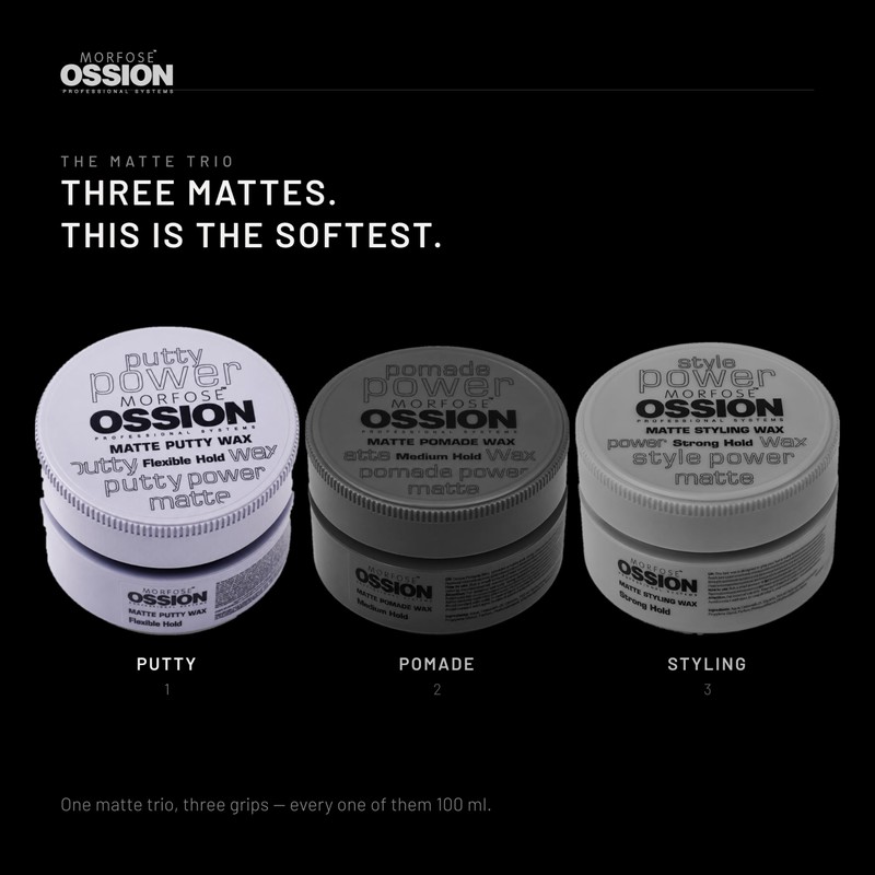 Morfose Ossion Hair Styling Wax - Flexible Hold, Light Styling