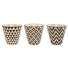 Sass & Belle Mini Black Geo Planters - Set of