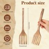 Baderke 10 Inches Acacia Wooden Forks for Cooking Kitchen Baking
