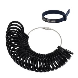 Ring Sizer UK Sizes Ring Size Gauge Set A-Z US Women Mens Finger Size Measure Sizing Kit Guide Measuring Wedding Rings Diameters Measurement Tools Plastic Black