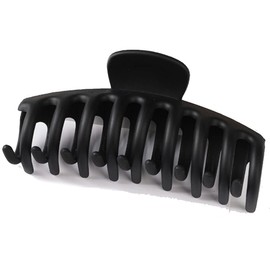 Big Hair Claw Clips 4.33 Inch Nonslip Large Claw Clip for Women Thin Hair, 90's Strong Hold Hair Clips for Thick Hair - Black Frosted