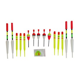 JDIEOQA 15Pcs Fishing Floats Kits Bubble Floats for Fishing, Assorted Size Fishing Float Tackle Set, Colorful Sea Fishing Floats Vertical Bobbers Kits