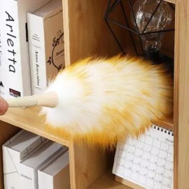 양모 먼지 털이 털기 책상 옷 책 집 청소 떨이개 Wool Duster for Desktop, Clothing, Book, and Home Cleaning [Single item]