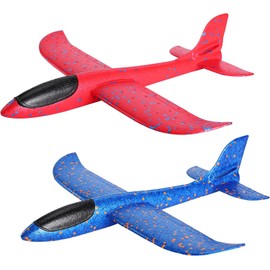 Tuko Foam Airplane Toys 32cm/2 Pack, Outdoor Flying Toys for 3+ Boys and Girls Toy Gift