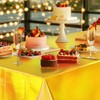 2 Pcs Gold Iridescent Plastic Tablecloths, Disposable Shiny 54" x