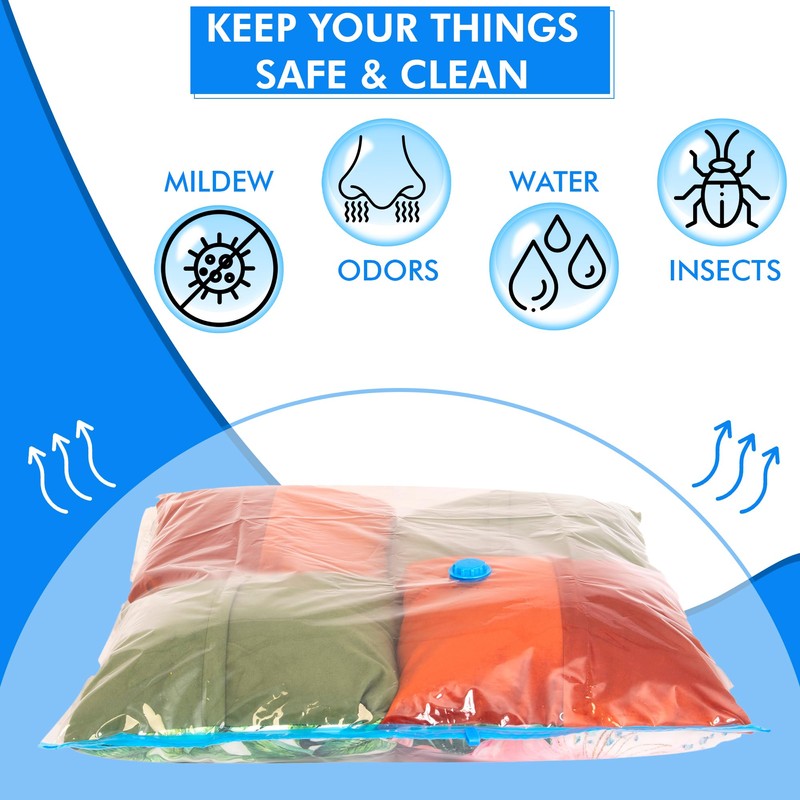 HiFEN® Vacuum Storage Bags, 6-Pack (2 Jumbo, 2 X-Large, 2