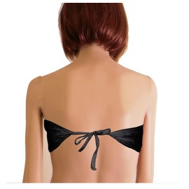 essenavita Disposable Extra Large Size Black Bra with tie 50 Pack for Spray Tanning spa Salon and Beauty Services Soft and Durable
