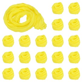 PATIKIL Tela de Flores de Media 20 Piezas de Material de Malla de Nylon para Hacer Flores de Media de Seda Tensil para Manualidades de Boda Decoración del Hogar Amarillo
