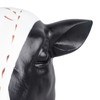 Black White Cow Head Wearing Glasses Statues Resin Stable Glasses