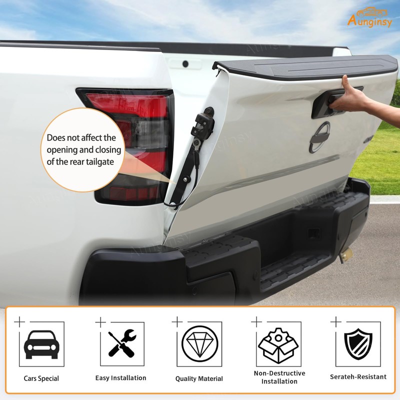 Aunginsy Car Tailgate Limiter Compatible with Nissan Frontier 2022-2025 Pickup