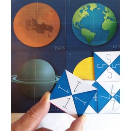 A space by numbers board game, Additrapp Galactic by Fyzuntu Games