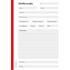 PRICARO 5 x A6 Unpunched Telephone Notepad Red