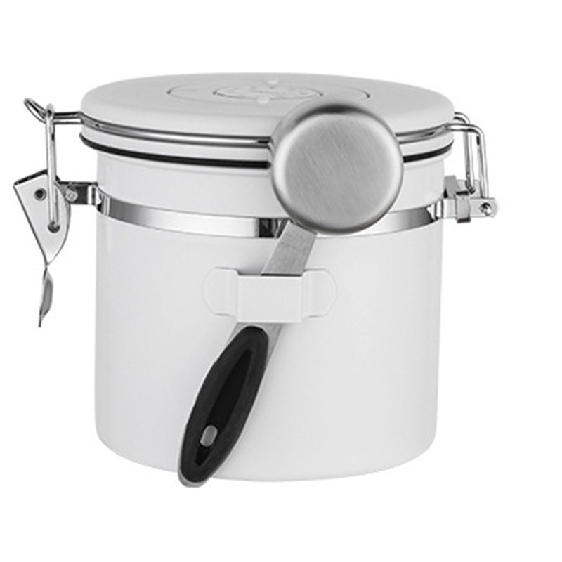 Coffee Canister 1.2L Stainless Steel Versatile Airtight Food Storage Container