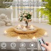Rechargeable Flameless Tea Lights Candles with Remote Charging Base 12Pcs
