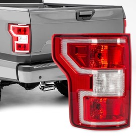RANSOTO Left Driver Side Tail Light Compatible with Ford F-150 2018-2020 - Rear Brake Lamp with Bulbs, Replaces JL3Z13405H