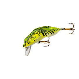 Rebel Wee Frog Fishing Lure, Chartreuse Frog, (3'-4' Cranking Depth)