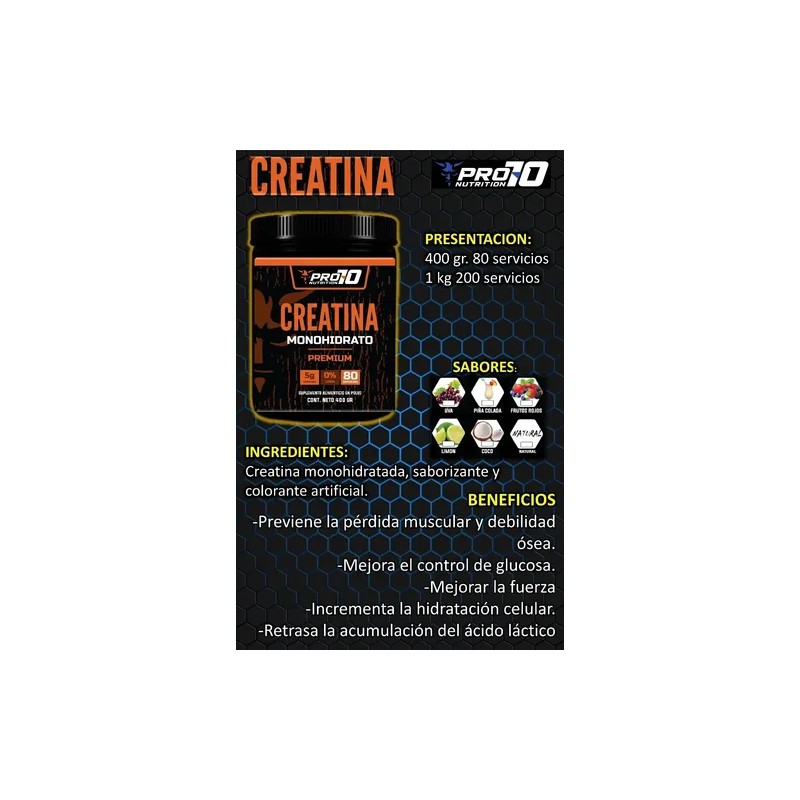 Creatina Monohidrato Premium 1 Kg Pro 70 Nutrition