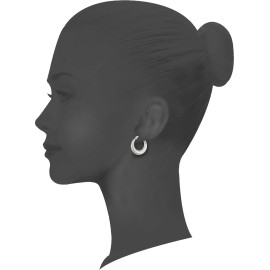 S.Michael Designs Stainless Steel 3/4" Inch Grad. Shrimp Hoop Earring