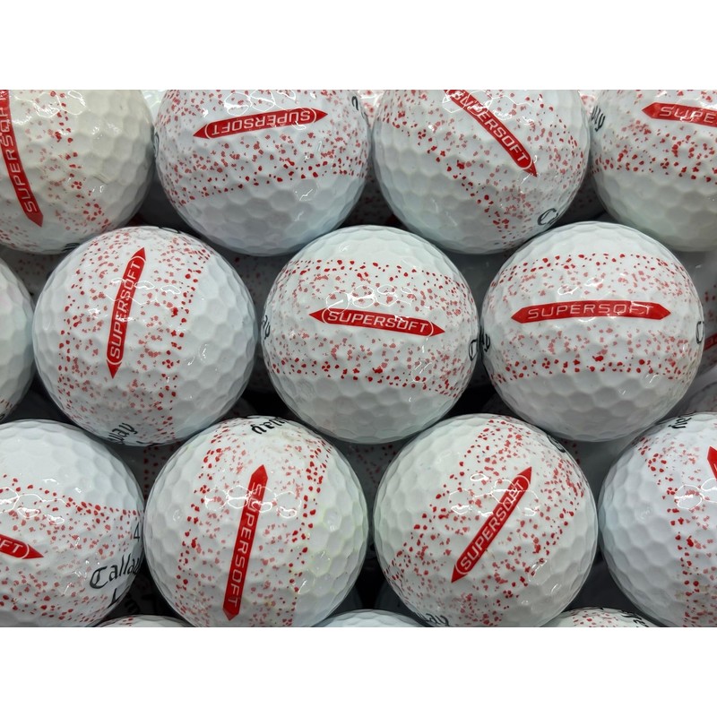 Supersoft Splatter Red Golf Balls Pearl/A Grade For Callaway Recycled