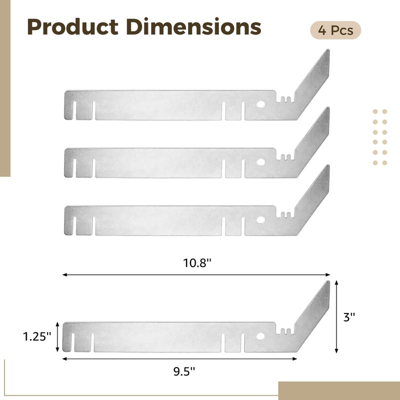 4 Pcs 9 Inch Double Crossbar Hanger, Wedding Valance Hanger,
