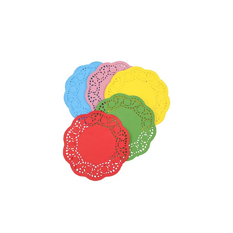 Craftplay Doilies | Assorted colours | Pack of 120 |