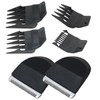 WELURE 2-Pack Replacement Clipper Blade w/ 4 Comb Guides Fit