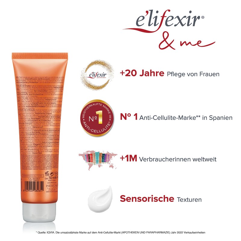 E'LIFEXIR PIEL CANELA Tanning Cream - Self Tanning Face Tanning