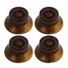 FLEOR 4pcs LP Guitar Knobs Amber Top Hat Style Speed