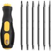 KEWAYO Screwdriver Replacement Screwdriver Set, 6-in-1 Bit Ratchet Screwdriver, Repair