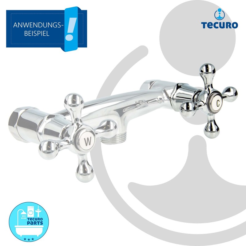 tecuro Universal Valve Inner Top with Nostalgic Handle Cold C