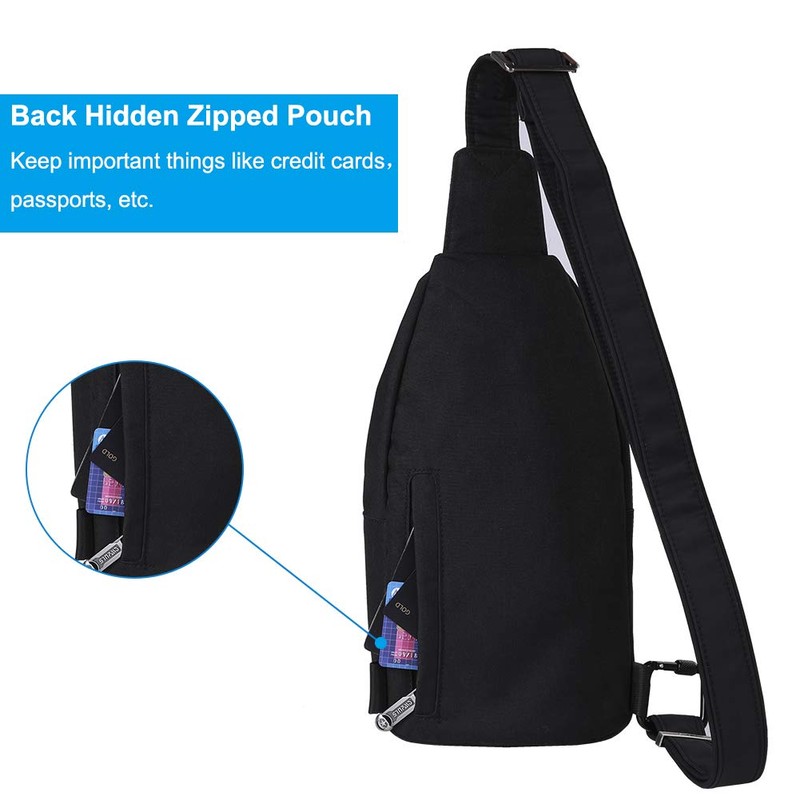Waterfly Small Crossbody Sling Backpack Anti-Theft Backpack Zippered for Traveling