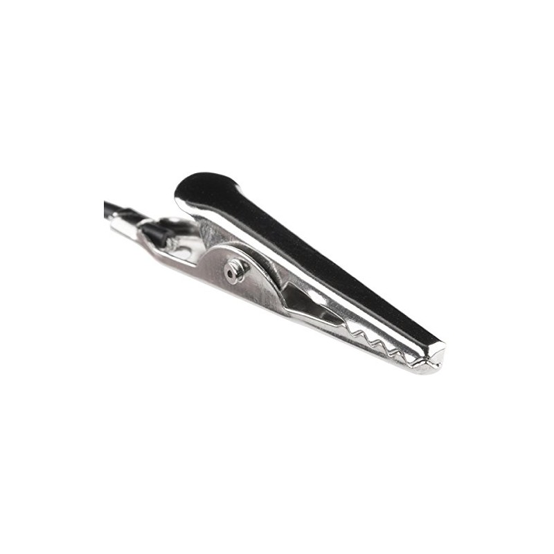 SparkFun Alligator Clip with Pigtail (30cm, 4 Pack, Black, Male-to-Male,