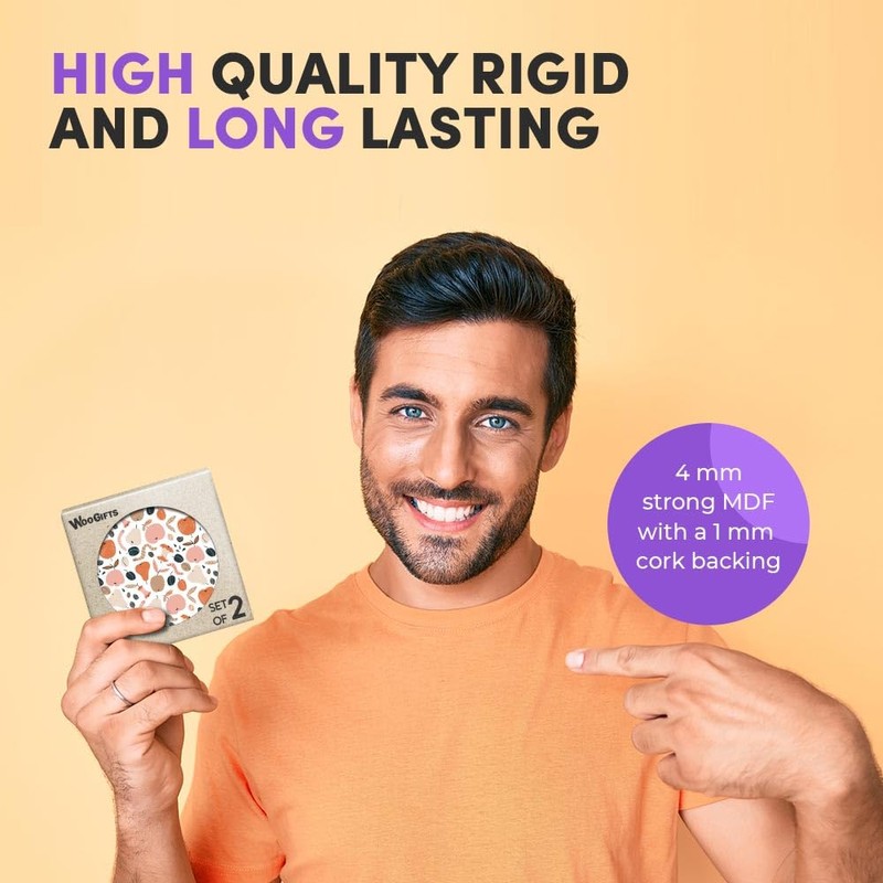 2 x Heart Coasters - Organic Waste Pattern Earth Science