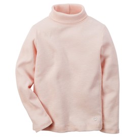 Carter's Baby Girls' Ribbed Cotton Turtleneck (12 Months, Pink)