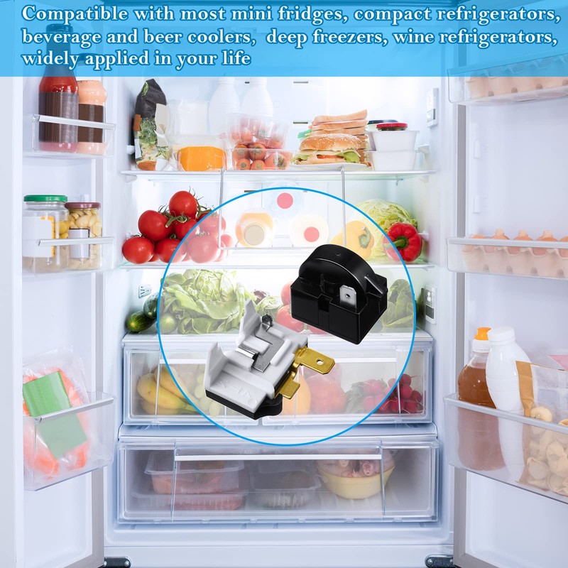 Mudder QP2-4.7 PTC Starter Relay 1 Pin Refrigerator Starter Relay