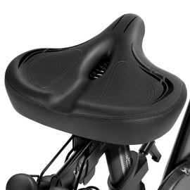 Oversized Comfort Bike Seat, Extra Wide Bike Saddle for Peloton, Exercise or Road Bike, Stationary Exercise Bike Seat Cushion Replacement for Men Women, Accessories for Exercise Bike
