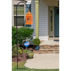 Ashman Black Shepherd Hook 92 Inch (Pack of 2), 1/2-Inch Thick, Solid Metal Single Piece Hook, Super Strong, Rust Resistant, Hanging Plant Baskets, Lanterns, Heavy Bird Feeders & More.