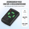 Replacement for Hörmann Handheld Transmitter hsm4 437230, Remote Control Self-Learning